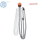 2 Ton Manual Chain Hoist with 2 Hooks and 10' Lift Capacity
