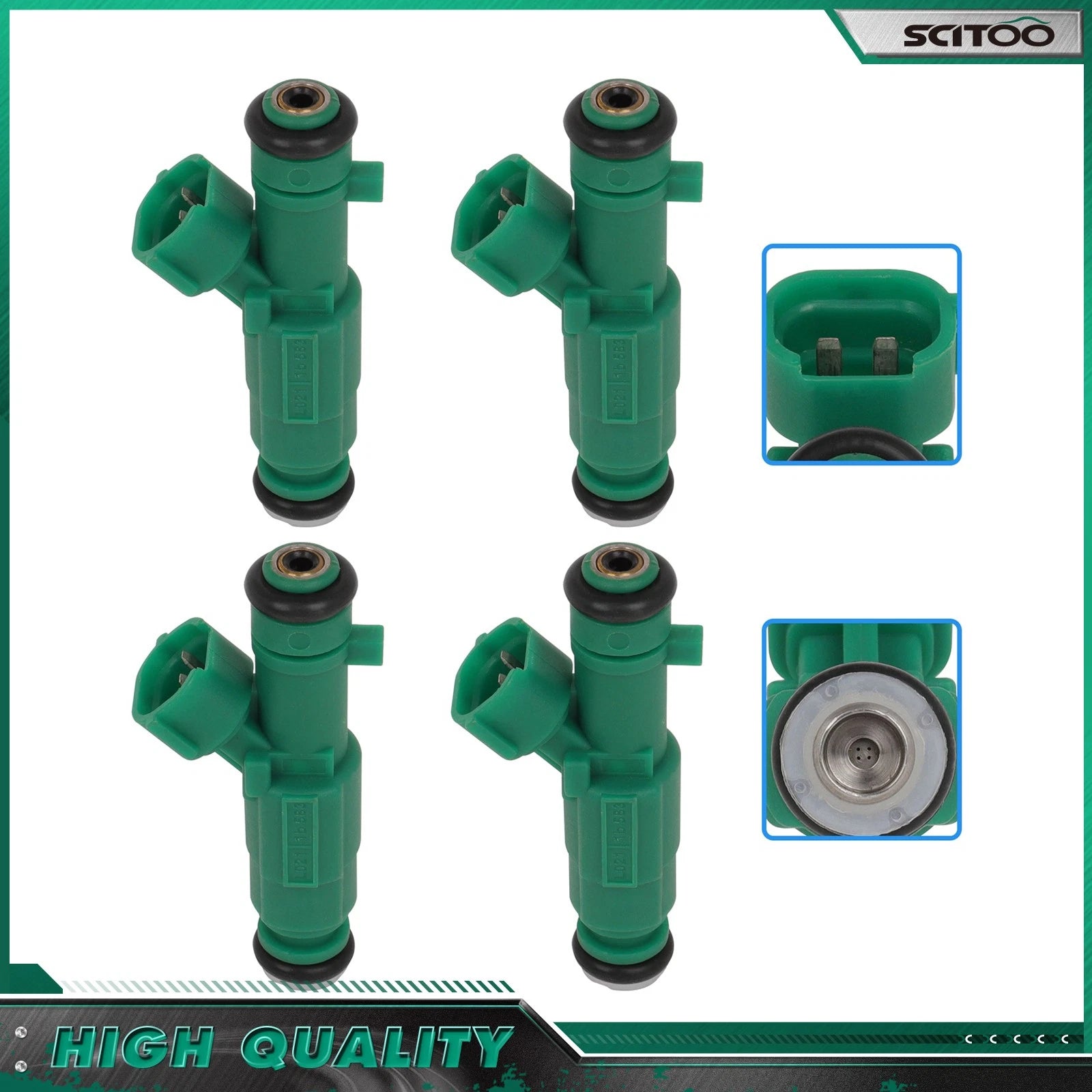 Set of 4 Fuel Injectors for Hyundai Sonata (2006–2009) & Kia Rondo (2007–2009) 2.4L