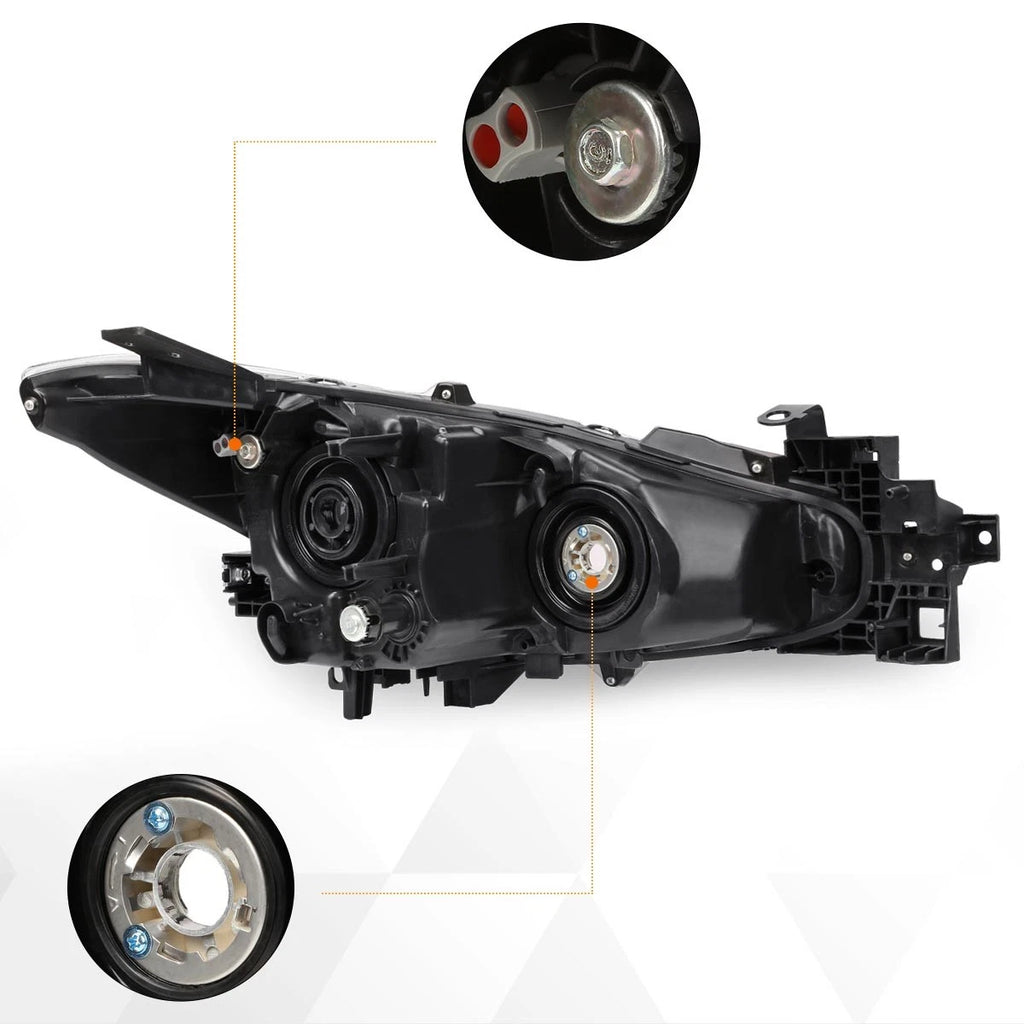 Full LED Halo Projector Headlights for Peterbilt 359 (1967–1987)