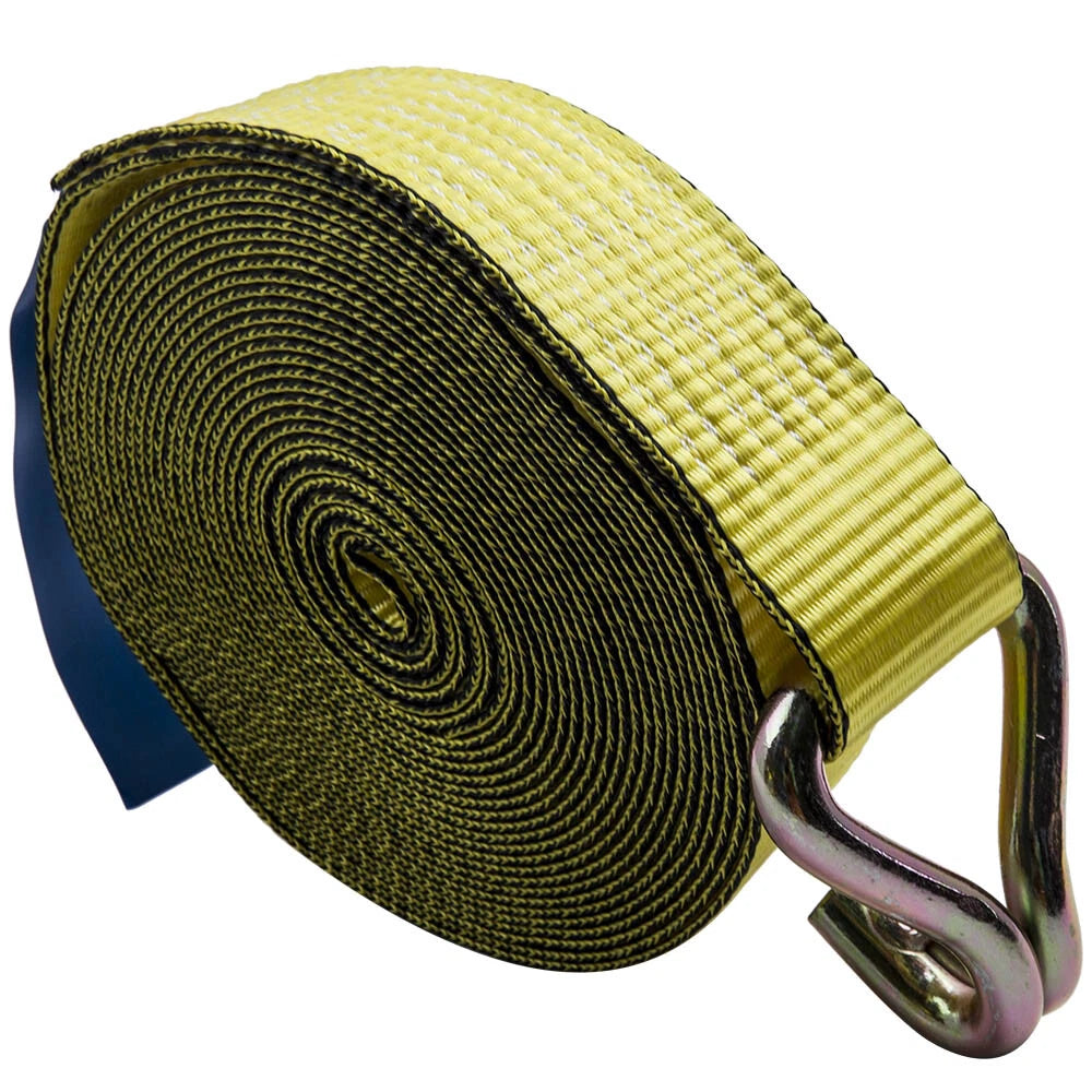 2" x 27ft Ratchet Tie Down Strap Set With J Hook for Truck (2–Pack, 2020–2025)