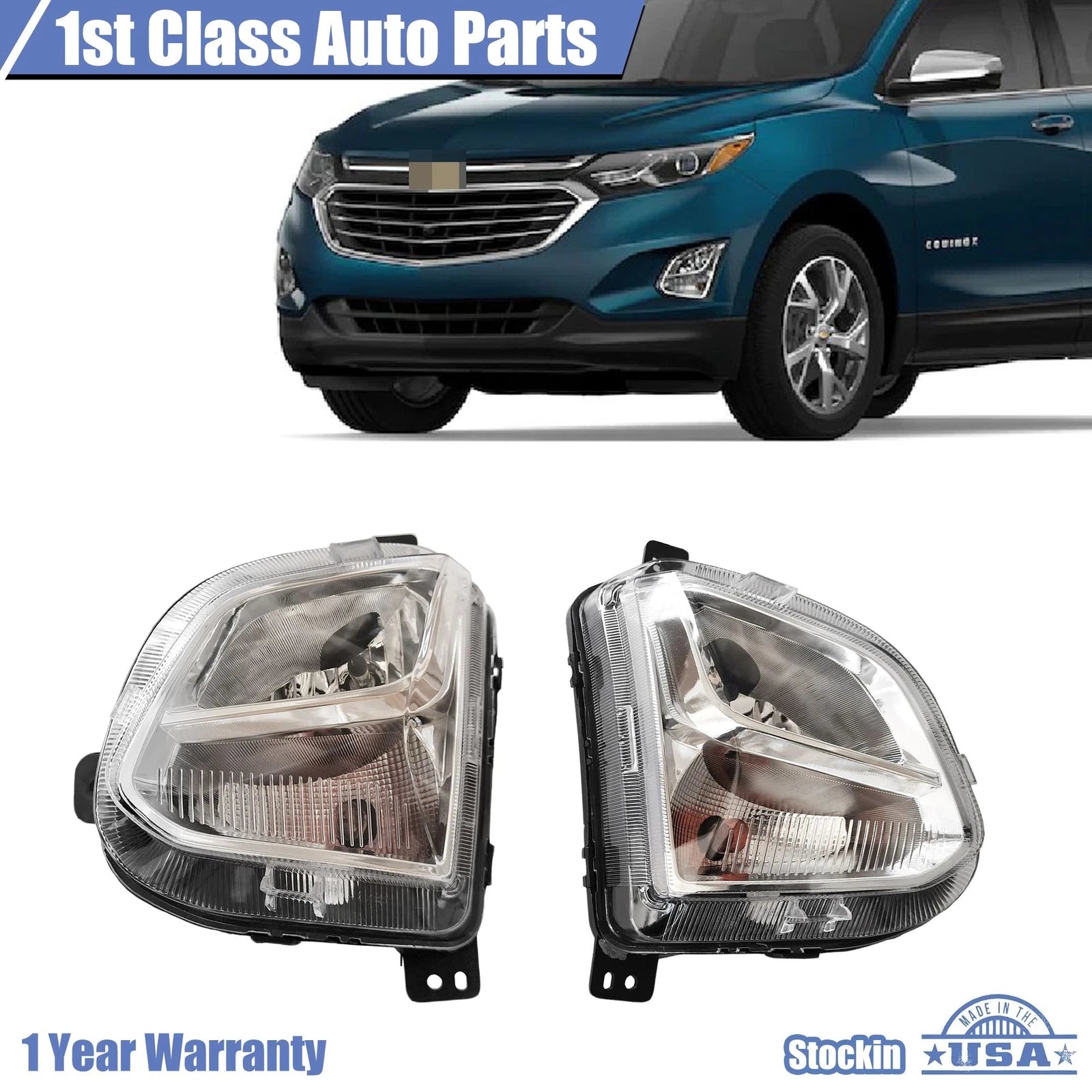 Set of 2 Fog Lights with Signal Lamp for Chevy Equinox (2018–2020)