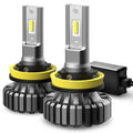2X H11/H8 LED Headlight Bulbs for Hi/Low Beam (6500K White)
