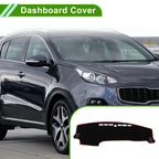 Dashboard Cover for Kia Sonet (2022–2025) Polyester Black Red
