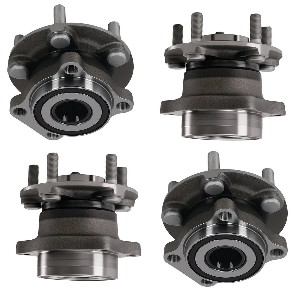 4pcs Front & Rear Wheel Bearing Hubs for Subaru Impreza (2008–2013)