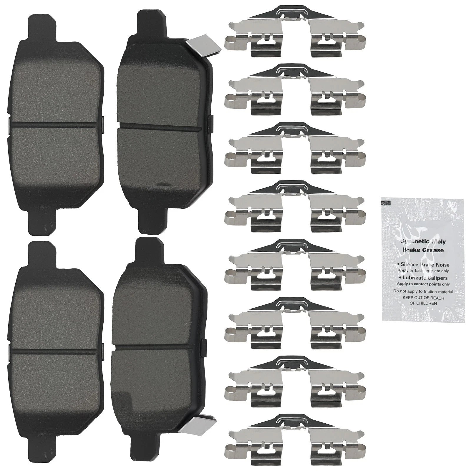 Set of 4 Rear Ceramic Brake Pads for Scion iM (2016) / tC (2011–2016) / xB (2008–2015)
