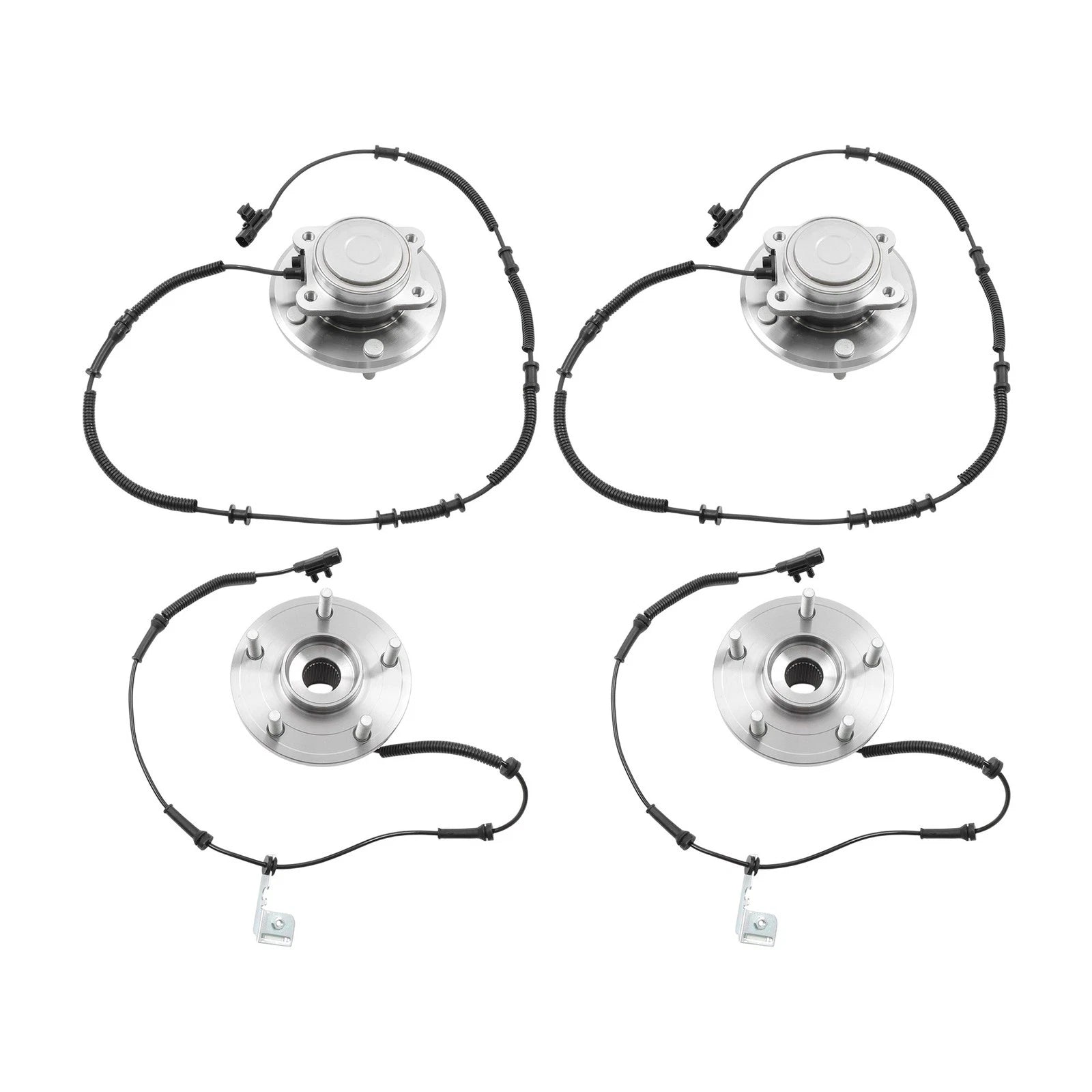 Set of 2 Front Rear Wheel Bearing Hubs for Volkswagen Routan (2009–2012)