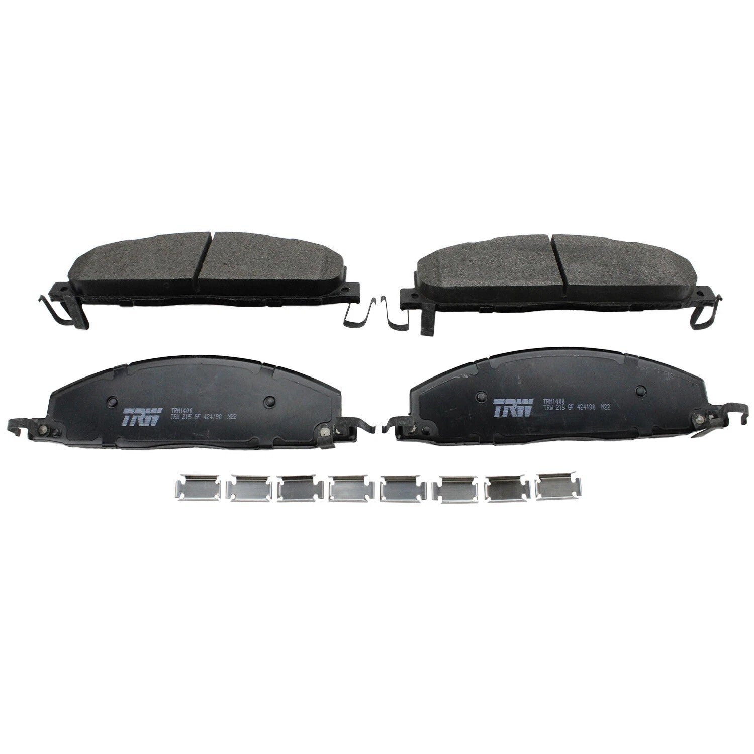 Set of 4 TRW Pro Rear Metallic Disc Brake Pads for Dodge Ram 1500 2500 3500 (2002–2023)