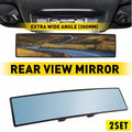 Set of 2 Wide Angle Rear View Mirrors for Universal Fit (12")