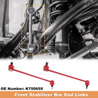 2X Front Sway Bar Links for Hyundai Santa Fe, Kia Sorento (No.K750659)