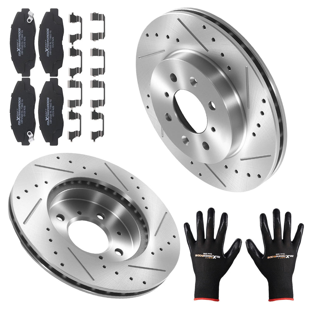 Front Brake Rotors and Pads Kit for Acura EL (1997–2005) Honda Civic Insight S3295
