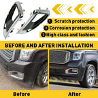Fog Light Lamp Chrome Trim Covers for GMC Yukon XL (2015–2020)