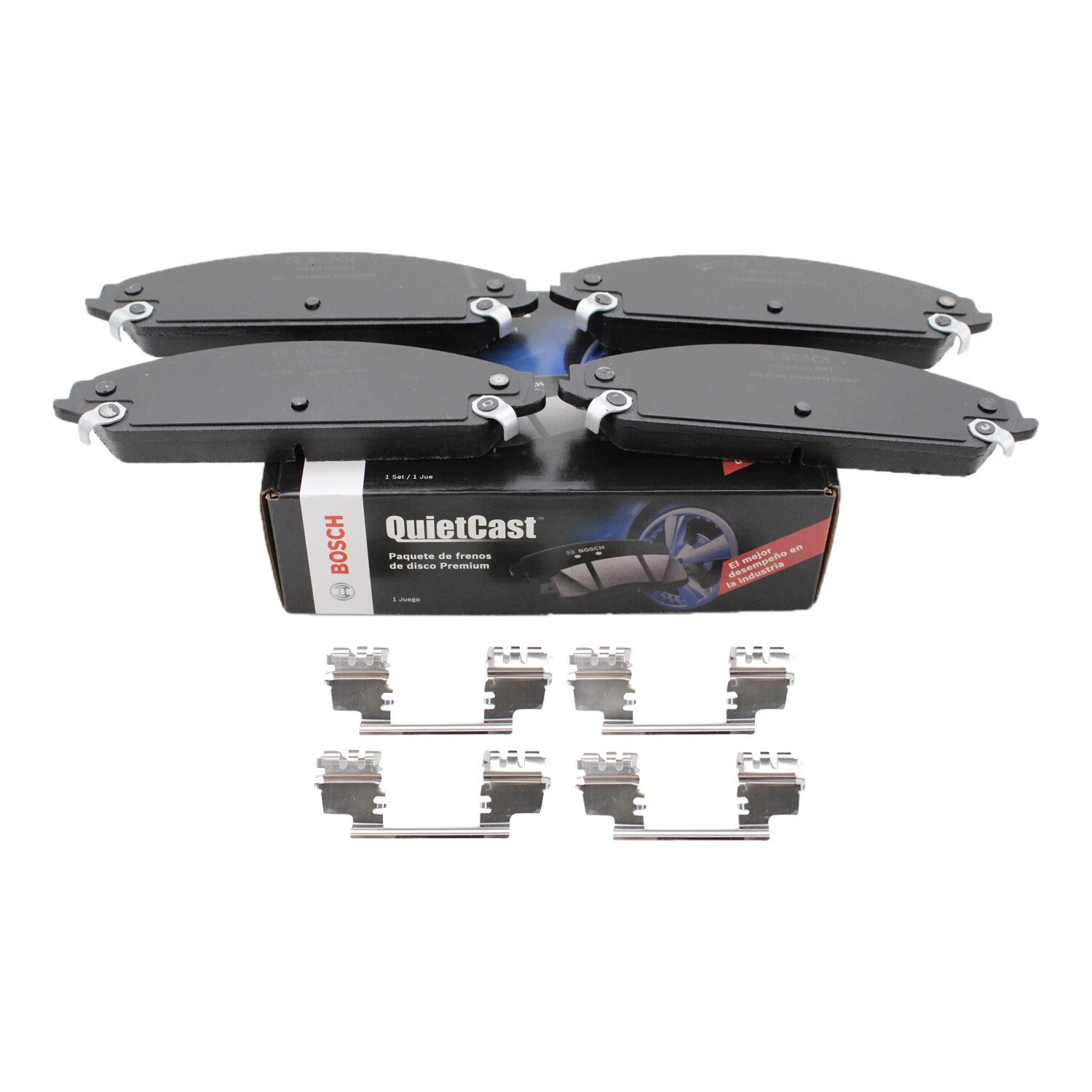 Set of 4 Bosch QuietCast Front Ceramic Brake Pads for Dodge 300 Challenger Charger Magnum (2005–2010)