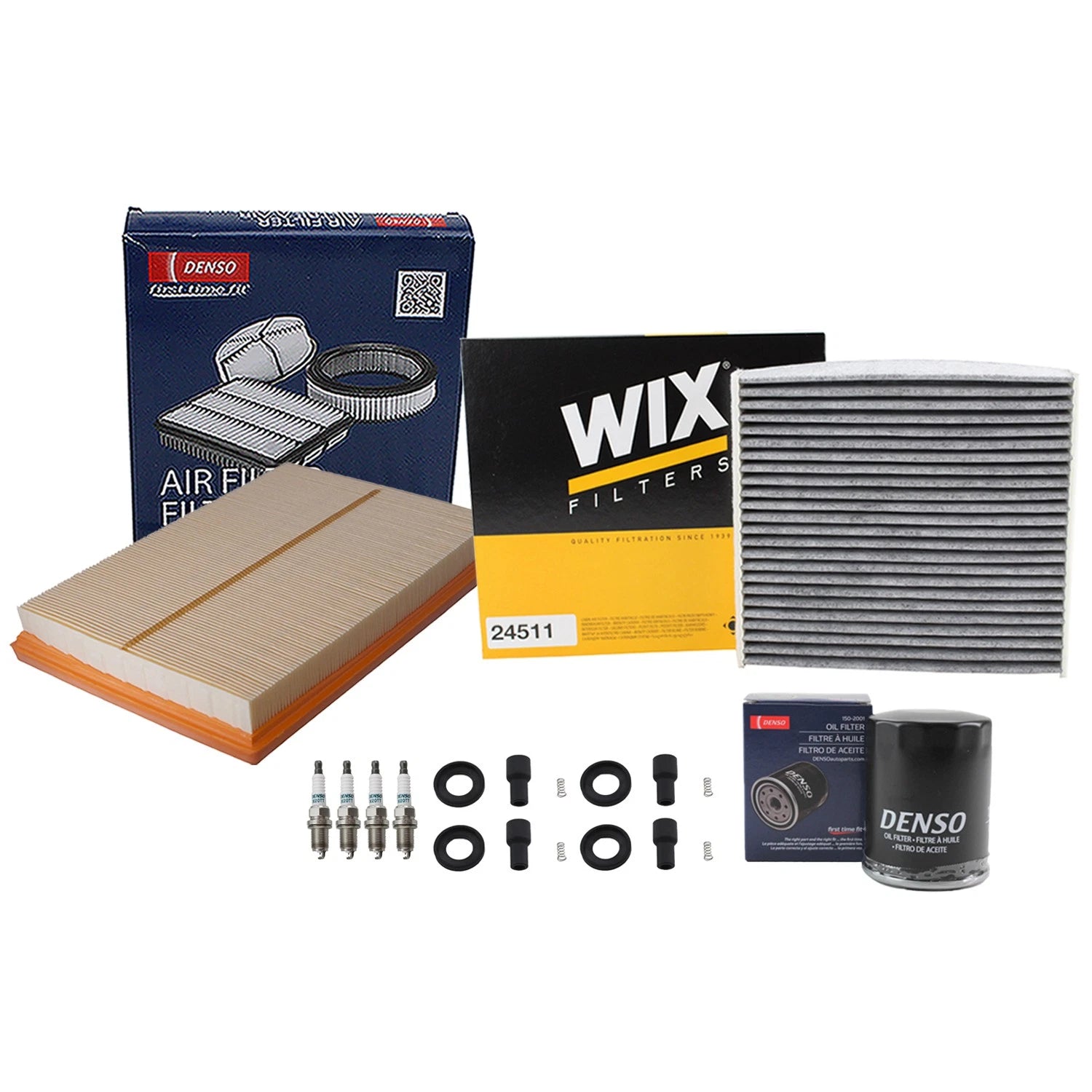 Denso Tune Up Kit with NGK 4 Spark Plugs & 4 Boots for HS250h (2010–2012)
