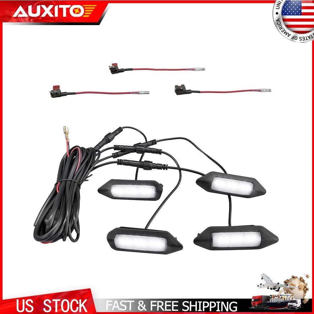 Front Grill Lights for Toyota RAV4 (2019–2024) White Grille Light