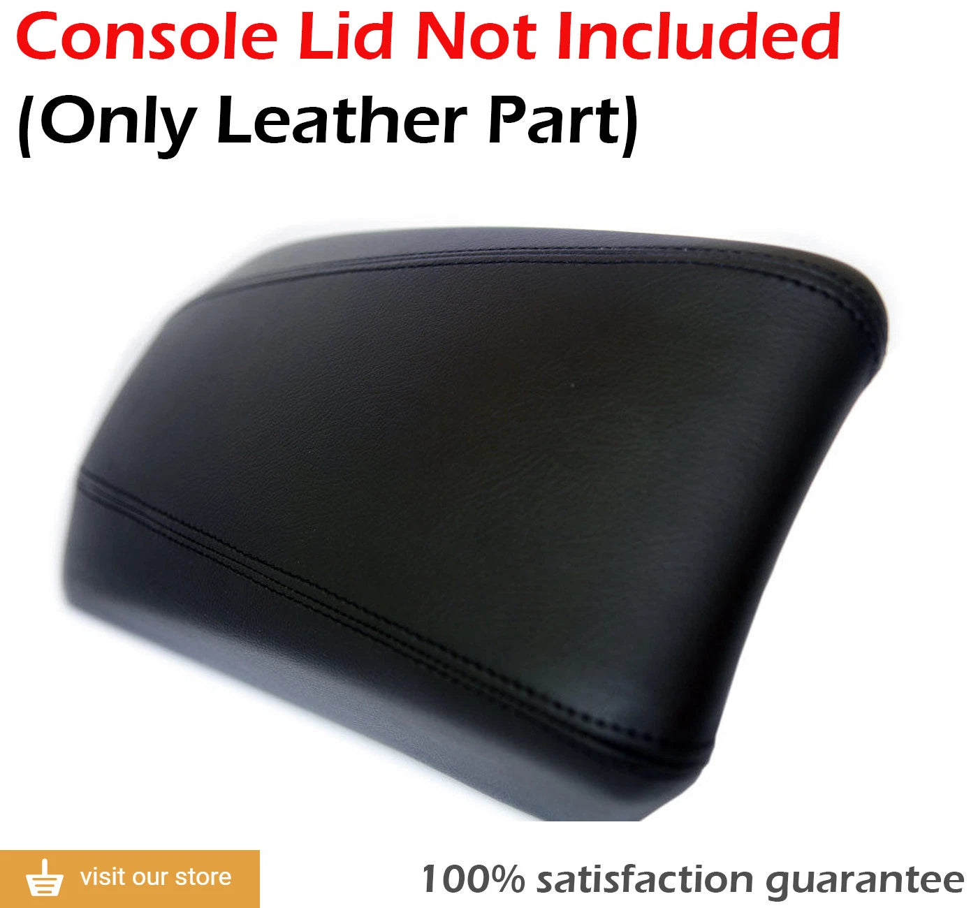 Center Console Armrest Cover for Hyundai Sonata (2011–2014) Black Leather
