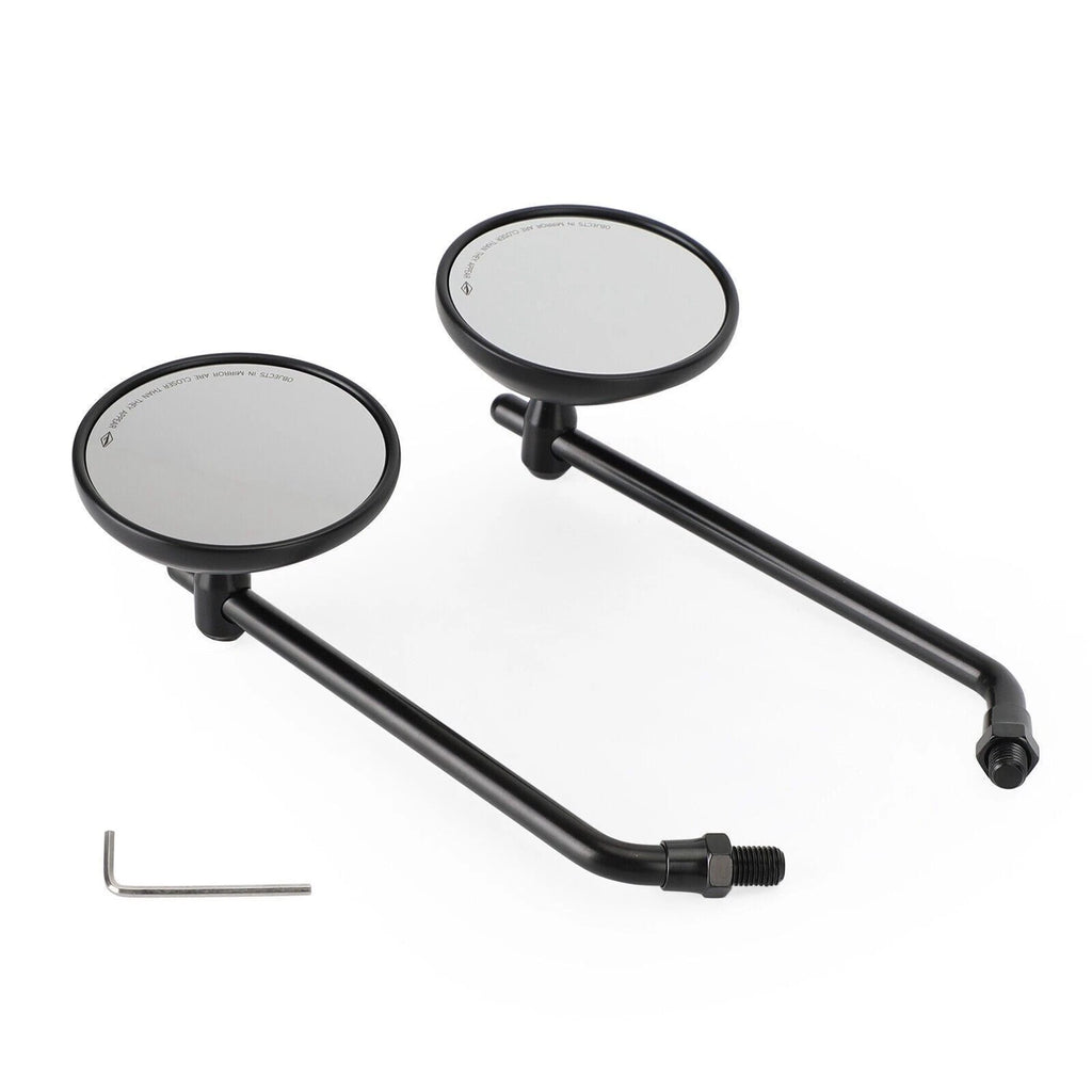 Classic Style Black Mirrors 10mm for Honda CB Shadow Cruiser (R/H)
