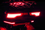 Tracer Tour Pak Rear Lights for Harley Davidson (Chrome, Red Lens)