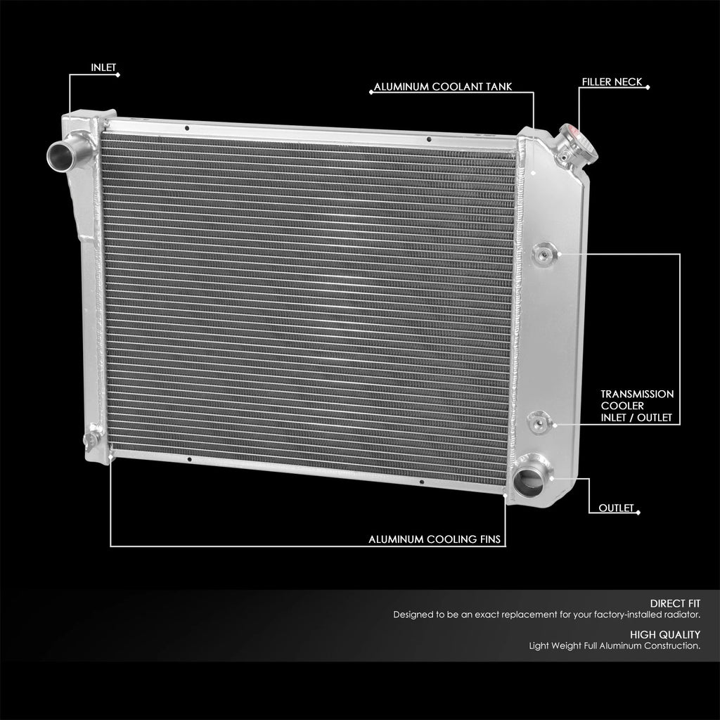 Full Aluminum 3-Row Racing Radiator for Chevy/Buick Small Block L6/V6 (MT)