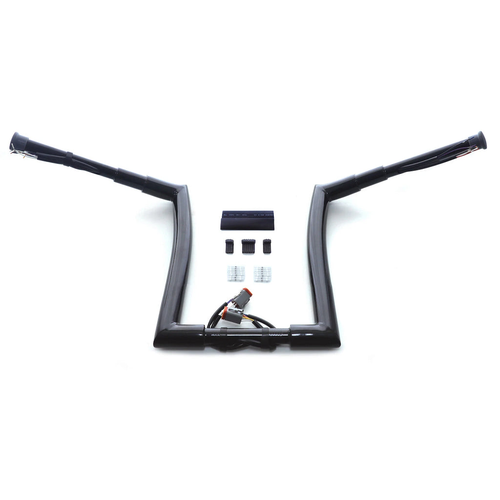 12" Rise Prewired Handlebar for Harley Softail Sportster Dyna Road King (1996–2006)