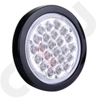 Set of 2 4'' Round White LED Reverse Lights for Truck Trailer (24V)