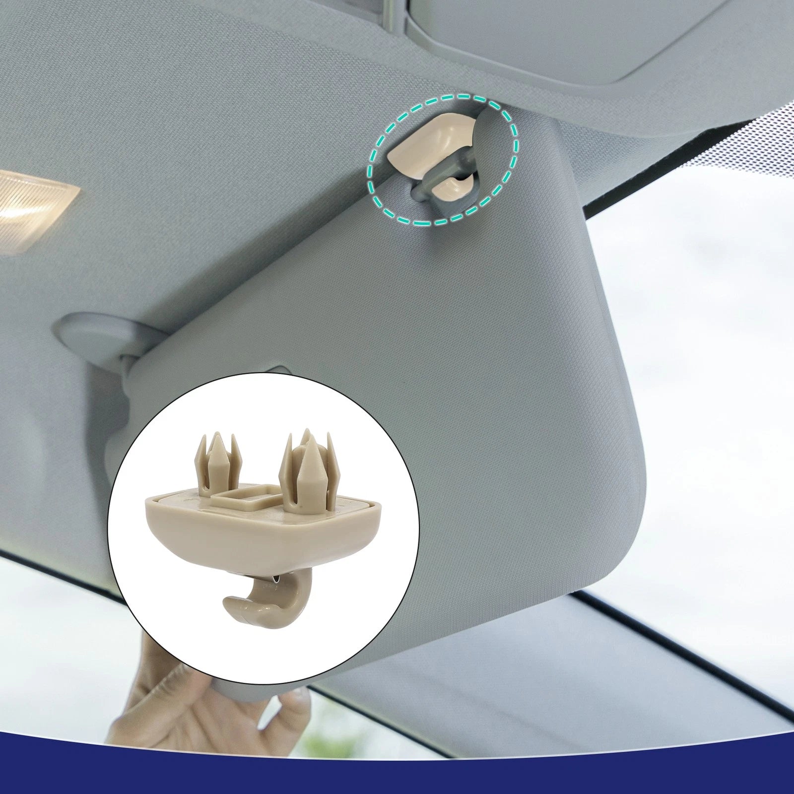 Set of 2 Sun Visor Hook Clips for Audi S4 RS5 (2009–2019) 8U0857562