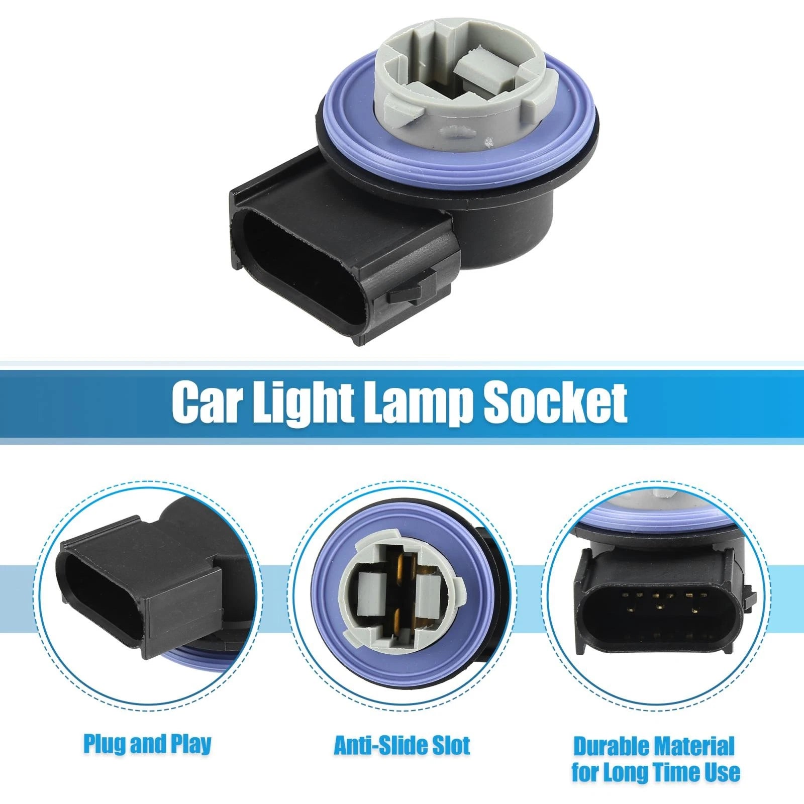 2X Turn Signal Light Bulb Socket for Ford (2002–2005) 2U5Z13411DA