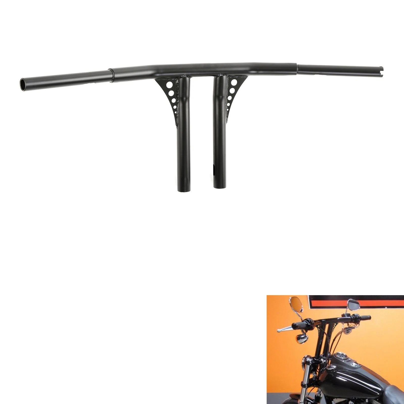 T-Bar Handlebar 1 1/4" Rise for Harley Softail Slim Fatboy Dyna