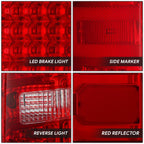 Set of 2 Full LED Tail Brake Light Lamps for Silverado Sierra 1500 2500 (2014–2019)