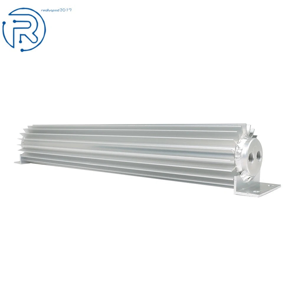 1Pc 18" Aluminum Dual Pass Finned Transmission Oil Cooler for Universal