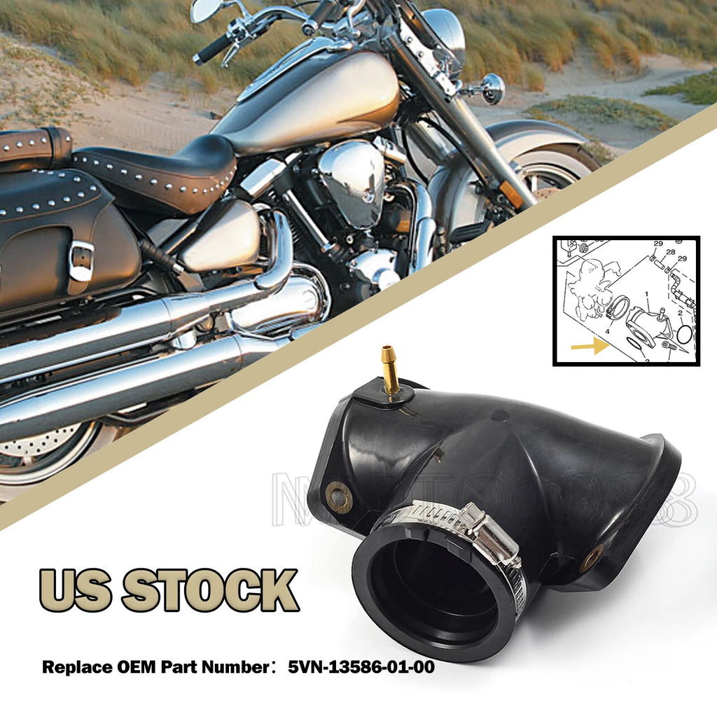 Carburetor Intake Manifold Boot for Yamaha Road Star 1700 XV1700 (2004–2007)