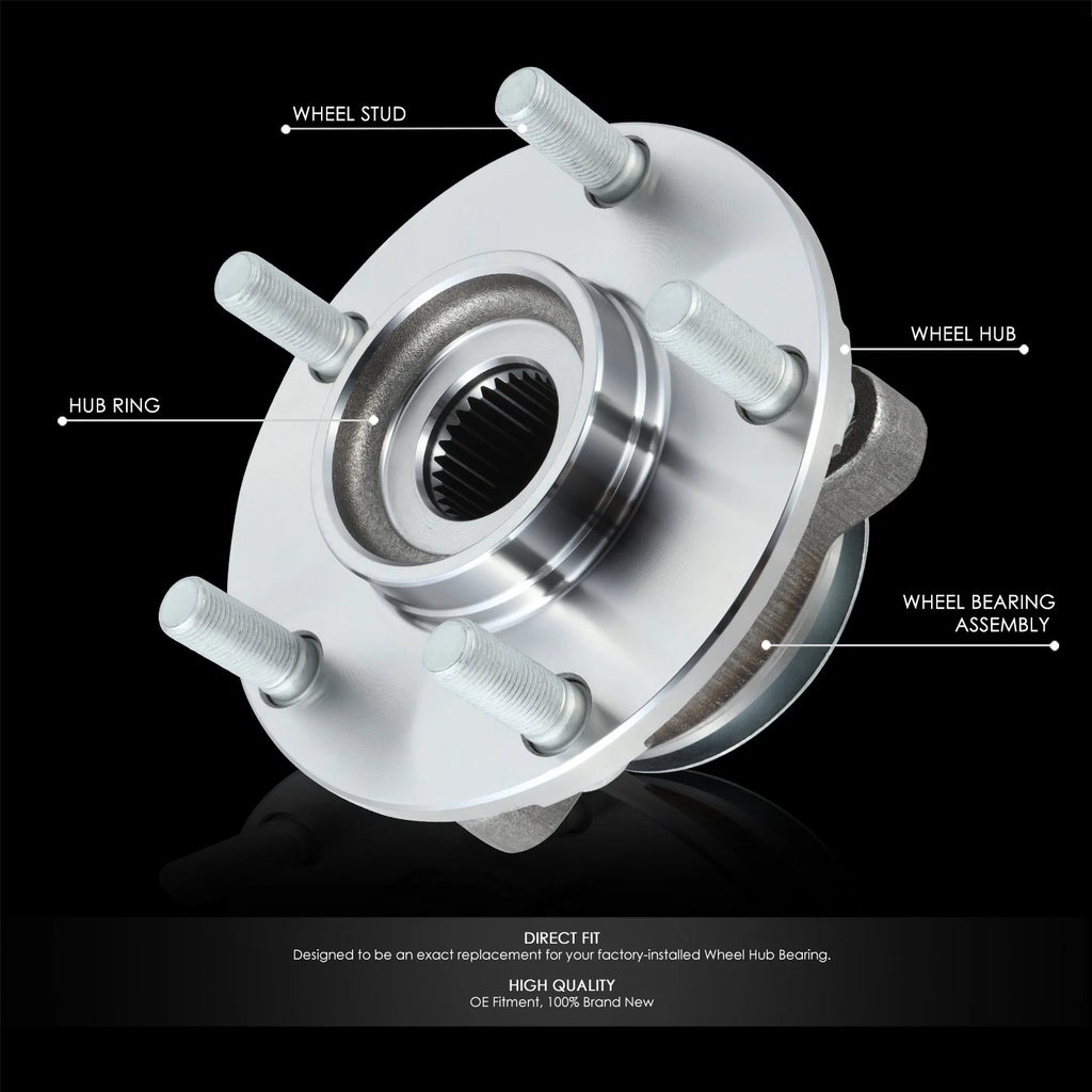 Set of 2 Front Left Right Wheel Bearing & Hub for Nissan NV200 X-Trail Rogue (2008–2020)