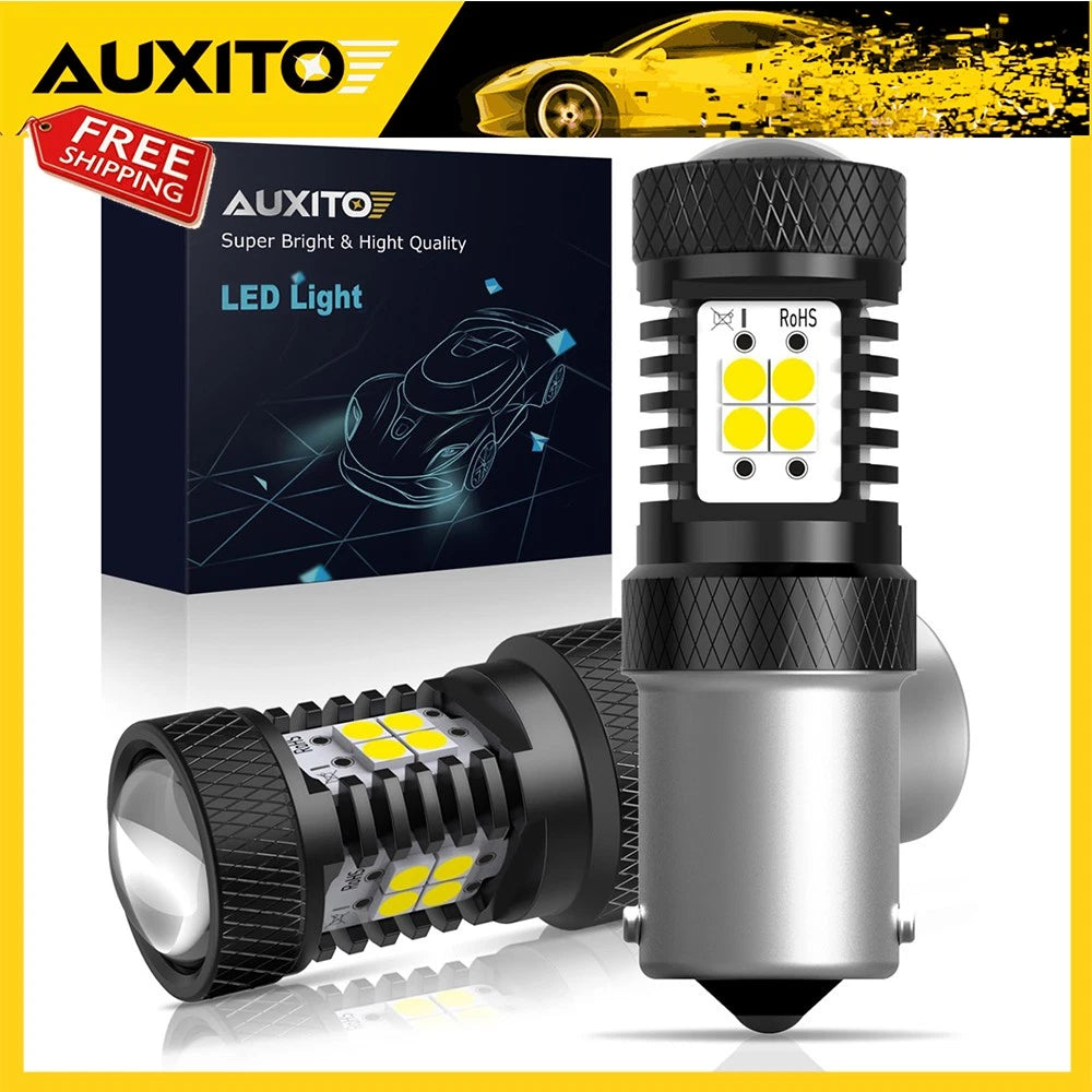 Set of 2 LED Bulbs Mini BA15S for Car (Fits Various Models)