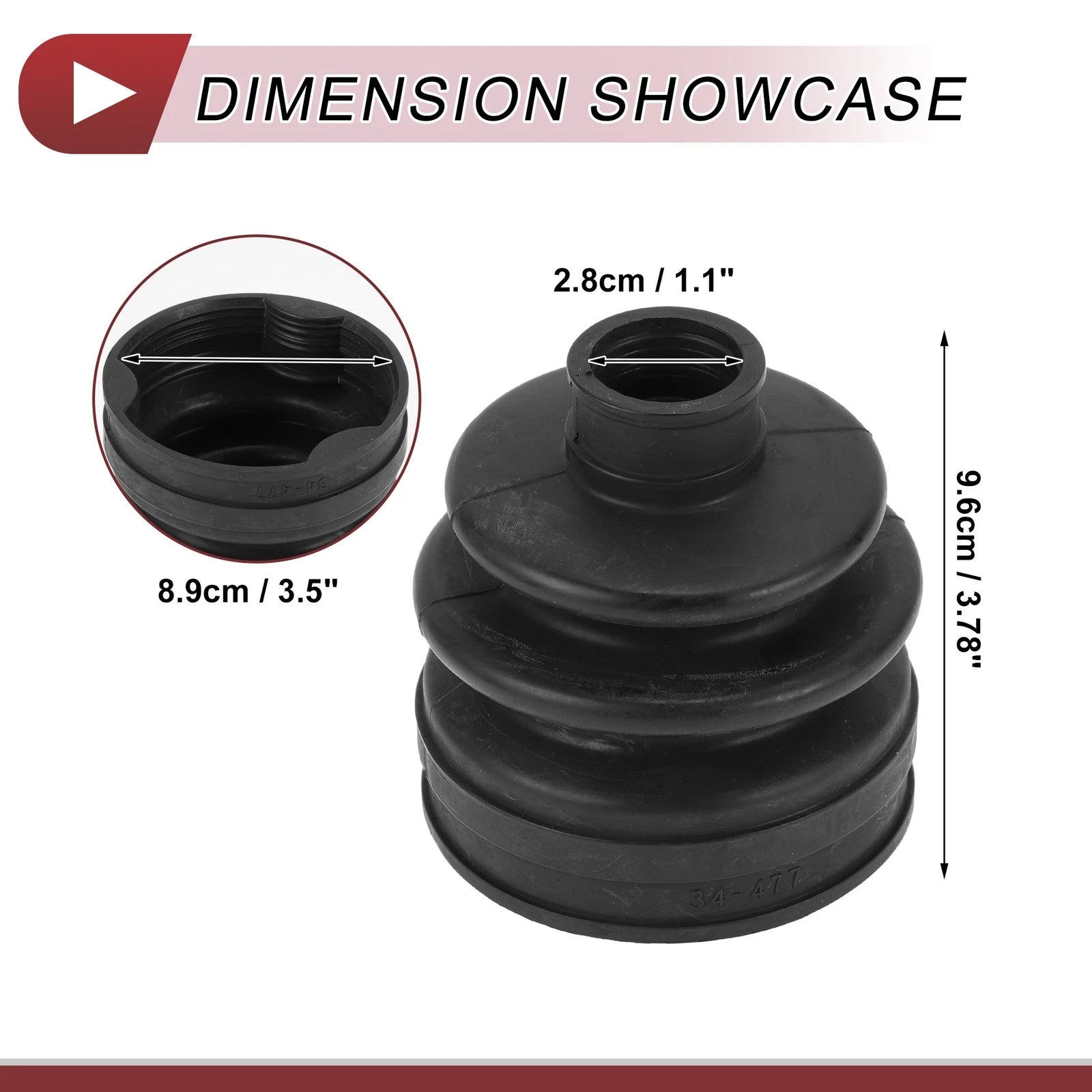 Inner CV Joint Boot Kit w/ Clamps for Mitsubishi Outlander (2007–2020)