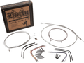 Complete Stainless Braided Handlebar Cable/Brake Line Kit for Harley 2014-2023
