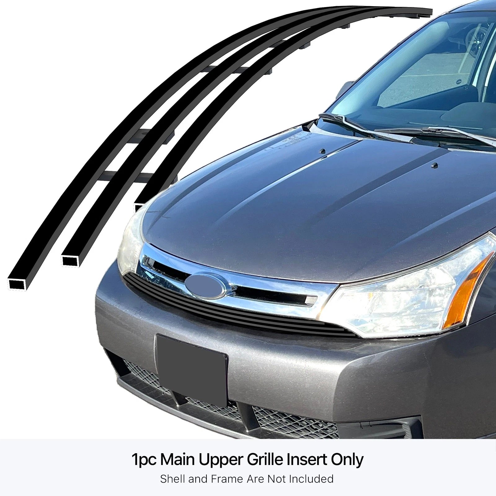 Stainless Black Billet Grille Insert for Ford Focus (2008-2011)