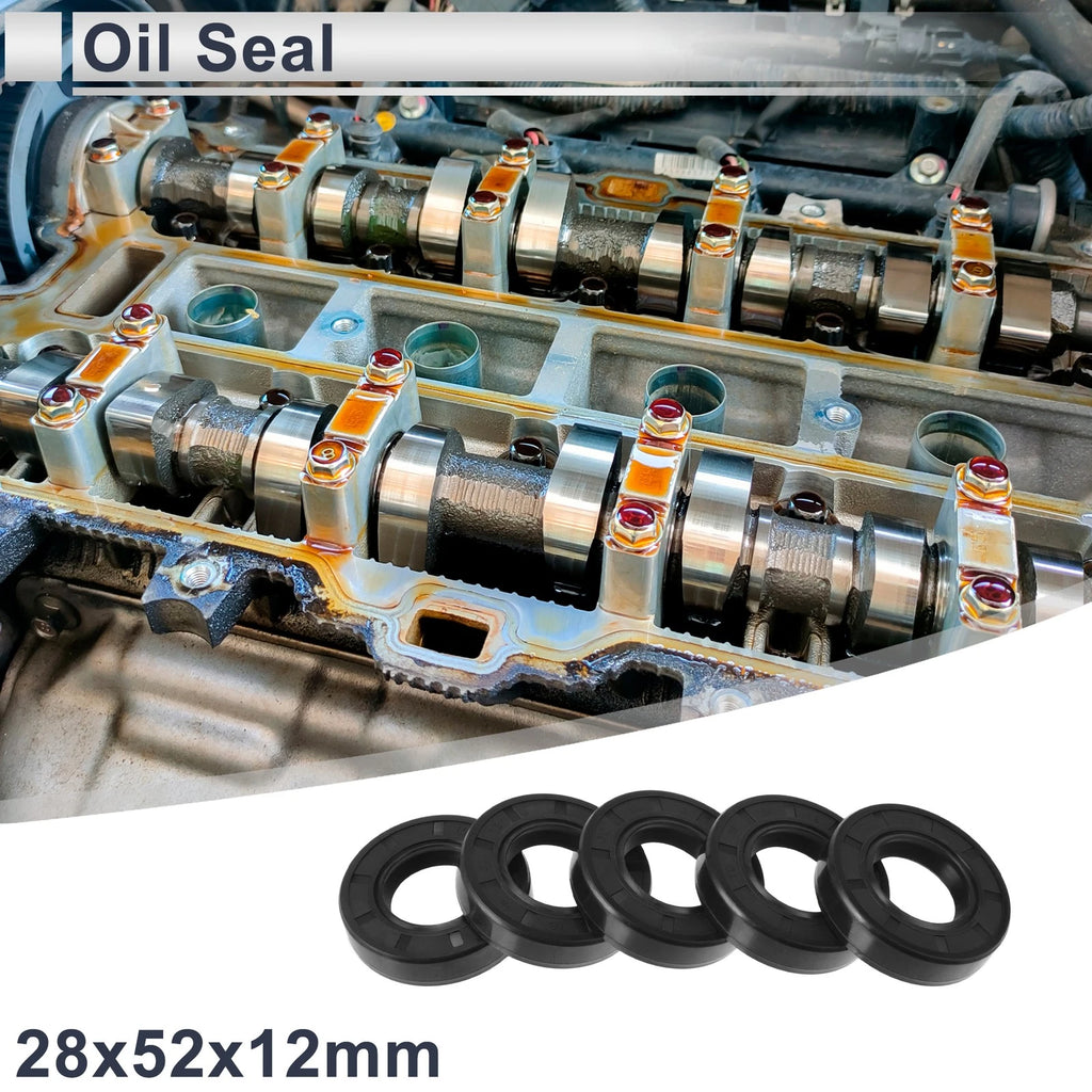 Set of 5 Oil Seal Rotary Shaft Seal TC Ring 28x52x12mm Nitrile Rubber