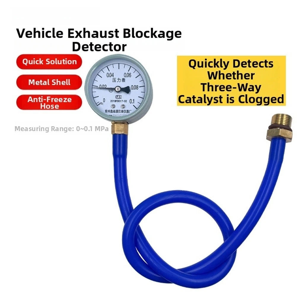 Exhaust System Diagnostic Tool Back Pressure Gauge for Automotive (0.1MPa)