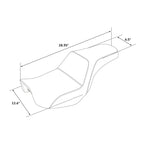Driver Passenger Step-up Gel Seat for Harley Dyna Super Wide Glide (2006–2017)
