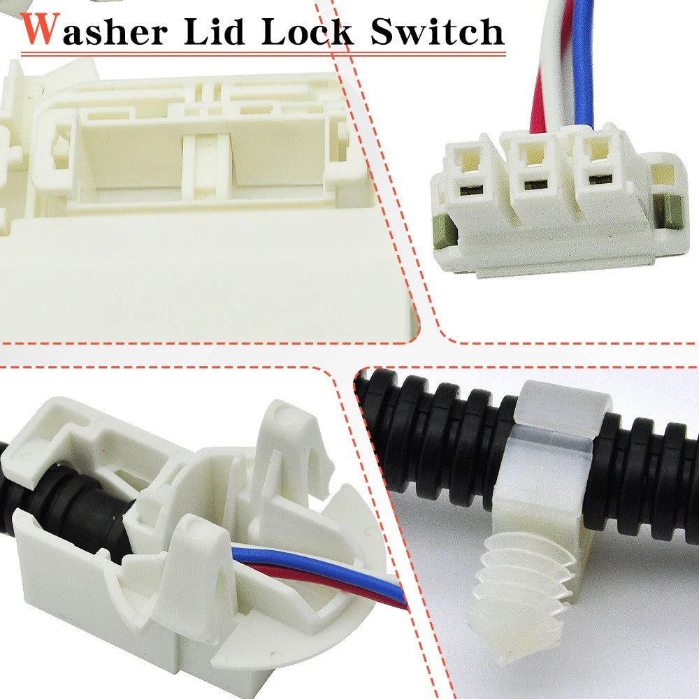 Washer Lid Lock Switch for GE GTW220ACK7WW GTW335ASN2WW GTW465ASN9WW