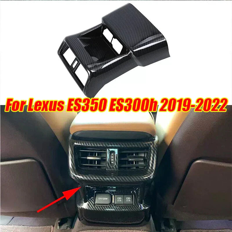 Carbon Fiber Rear Air Vent Outlet AC Cover Trim for Lexus ES (2019–2022)