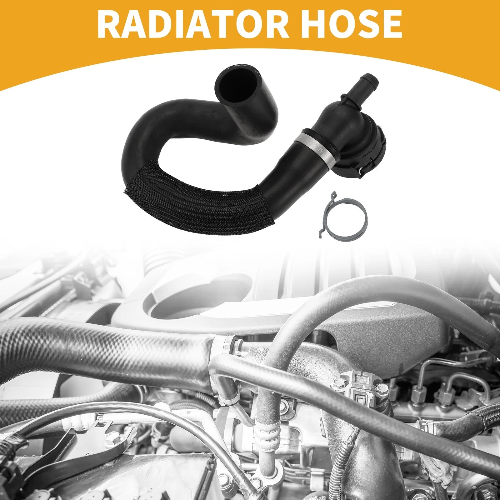 Upper Radiator Hose for Ford Escape 2.0L (2013–2016) No.CV618286YC Rubber