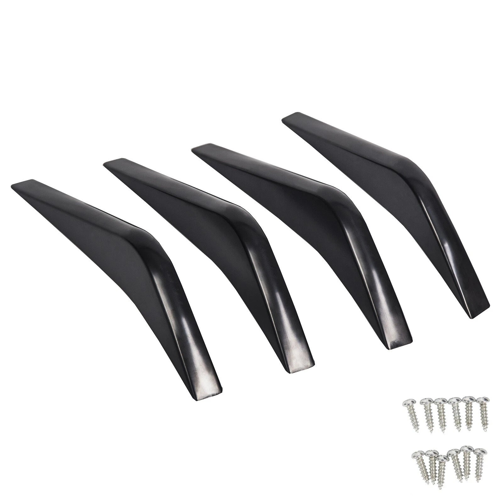 Rear Bumper Lower Air Diffuser Fins for Corvette C7 (2014–2020) Matte Black