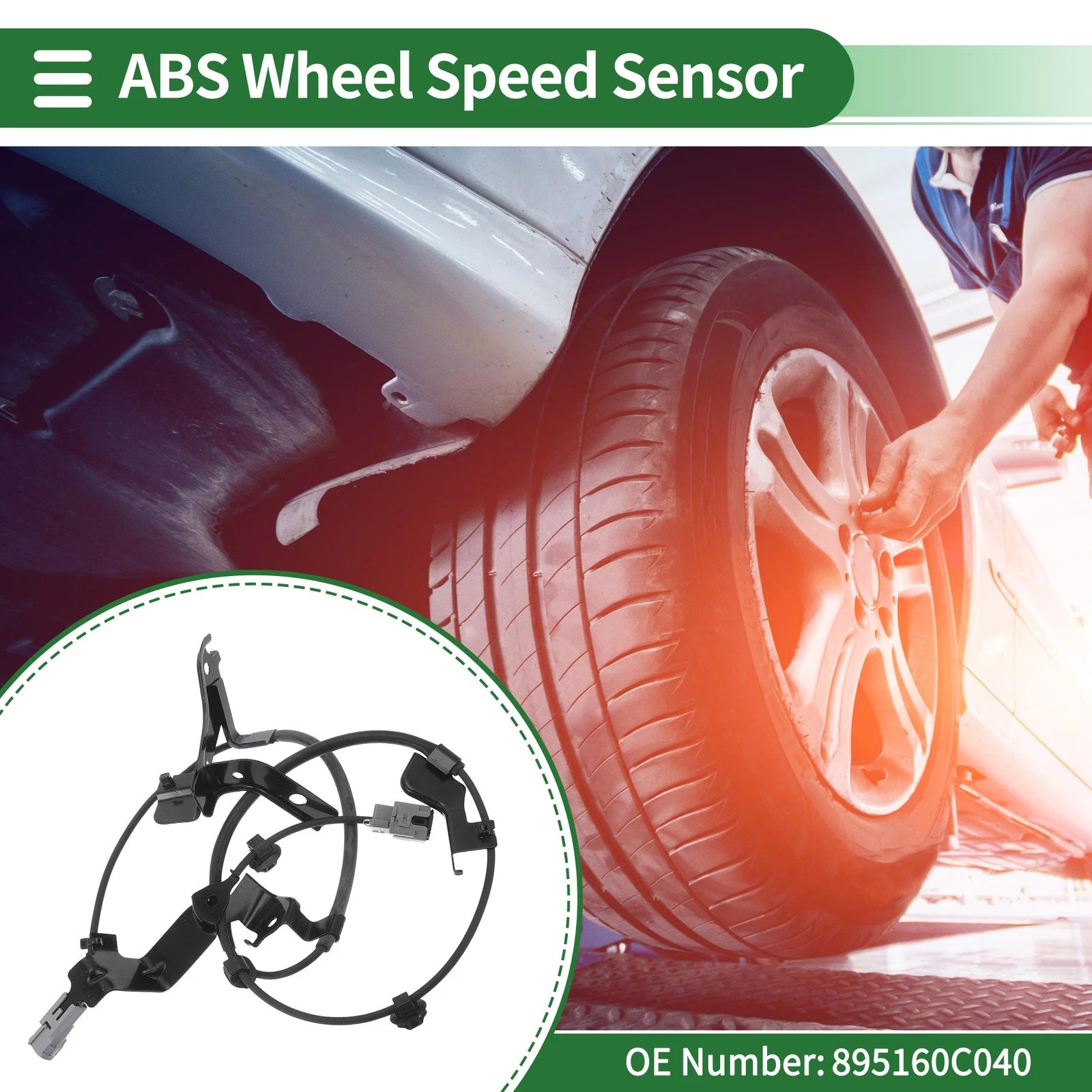 ABS Wheel Speed Sensor No. 895160C040 for Toyota Tundra (2007–2020) Left Front
