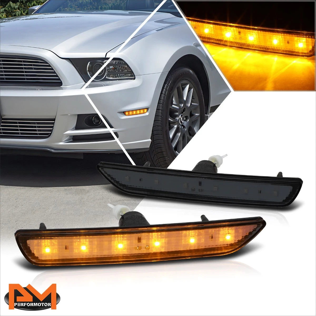 Full LED Side Marker Light Signal Lamp for Ford Mustang (2010–2014)