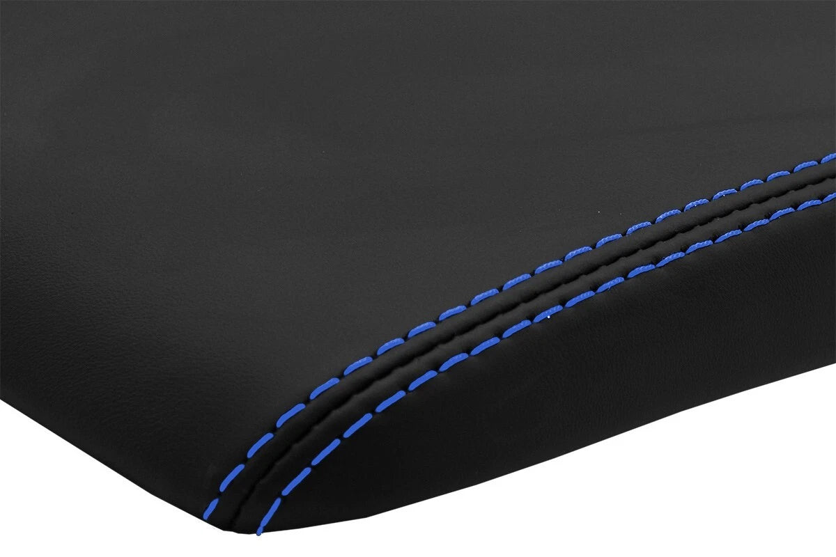Leather Console Lid Armrest Cover for Chevrolet Cobalt (2005–2010) Blue Stitch