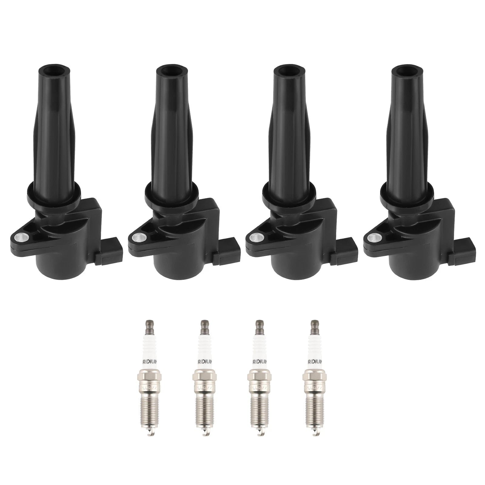 Set of 4 Ignition Coils + Spark Plugs for Lincoln MKZ, Mercury Mariner (2007–2012)