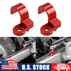 CNC Rear Brake Line Hose Clamps for Honda Super Hawk 1000 VTR1000F (1998–2005) Red