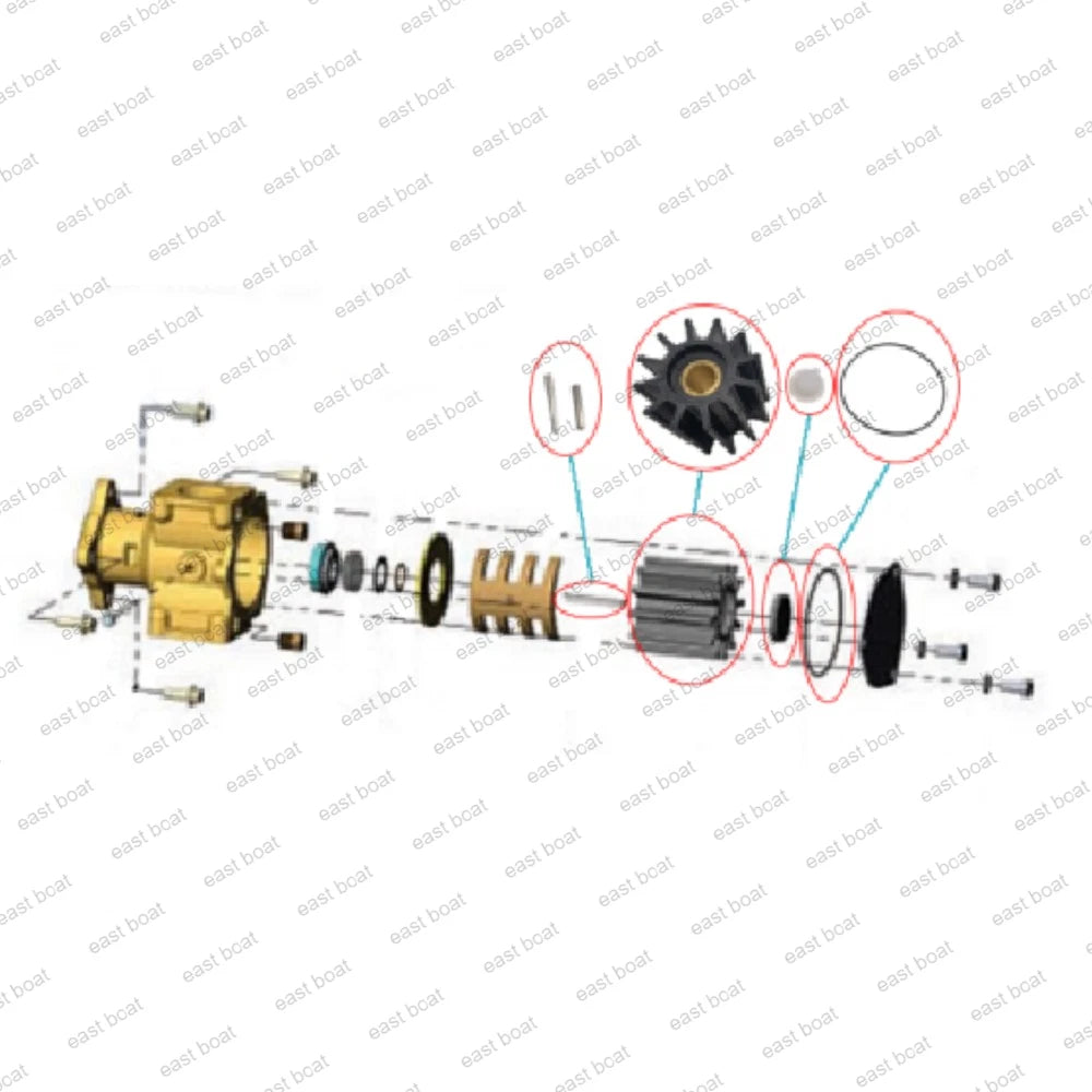 12 Blade Impeller Kit for Sherwood P17000 Series Pump (17000K)