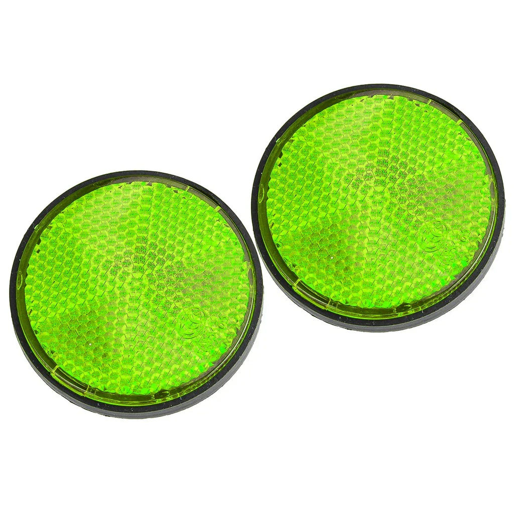 2 x Round Motorcycle Front Fork Reflectors for Honda Kawasaki