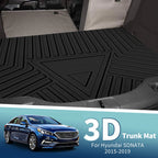 Flat Face Cargo Liner Rear Trunk Mat for Hyundai Sonata (2015–2019) TPE